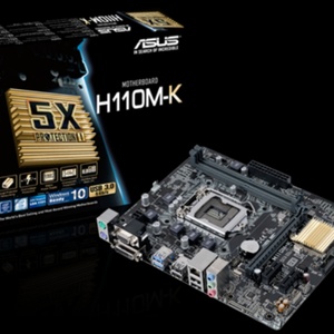 เมนบอร์ดใหม่ Asus สีดำสำหรับเล่นเกม H110M-K เมนบอร์ด LGA 1151ซ็อกเก็ต (core I7/core I5/core I3/) สำหรับเดสก์ท็อปสำหรับเล่นเกม - Product Image 1