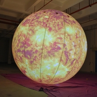Ballon de lune gonflable géant personnalisé Ballon d'éclairage LED décoratif extérieur Grande lune gonflable avec décor à hélium LED