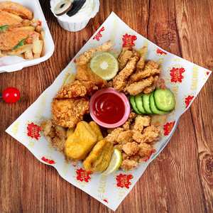 Eco-friendly Laminated PE Virgin <b>Food</b> Grade Greaseproof Disposable <b>Paper</b> Takeaway Container for Cake and Bread - Product Image 5