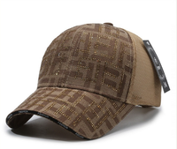 Casquette de baseball sportive unisexe réglable à 6 panneaux en maille ornée de strass, toutes saisons, nouveauté, style décontracté et tendance pour couple