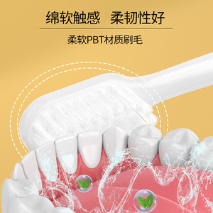 Cepillo de Dientes Benno de Cerdas Suaves, Cabezal Ancho, para Cuidado de Encías en Adultos, Manual, de Alta Calidad - Product Image 4