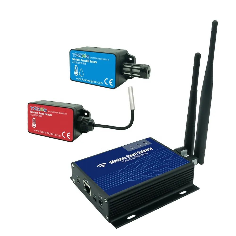 Monitor suhu nirkabel Gateway data logger kelembaban temperatur GFSK Gateway dengan antarmuka WiFi LAN