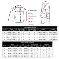 Herren Taktischer Anzug Hemd und Hose Set Langarm Rip-Stop Uniformen 1/4 Reißverschluss Airsoft Kleidung Tarnkleidung