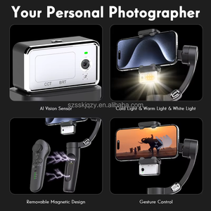 Ổn định téléphone Gimbal ổn định với ai Tracker điền ánh sáng cử chỉ kiểm soát khuôn mặt theo dõi không dây điều khiển từ xa - Product Image 2