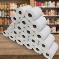 Maßgefertigte 40MM Breite Hochwertige Direkt-Thermo-Klebeetiketten mit Starker Haftung, Gestanzte Papieretiketten-Rolle, Wasserfest und Ölbeständig