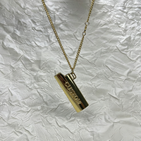 Étui en alliage métallique en gros avec longue chaîne pour briquets J3, étui porte-briquet avec collier personnalisé