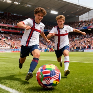 Pallone da Calcio N.45 in PVC Rinforzato per Allenamento Giovani e Adulti con Design delle Bandiere Nazionali per Insegnamento e Pratica - Product Image 3