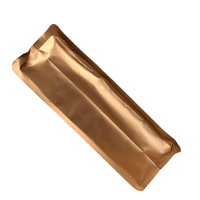 Sac en papier kraft à fermeture éclair avec soufflet latéral, imprimé en gravure, biodégradable, compostable, de qualité alimentaire, résistant à l'humidité, pour café et thé