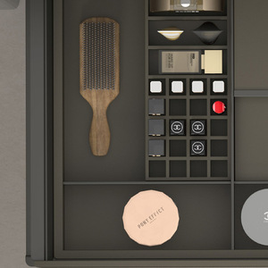 Cosmetics Storage Drawer Pull Out <b>Basket</b> Makeup Organizer With Dividers For Closet <b>Wardrobe</b> Cabinet - Product Image 2