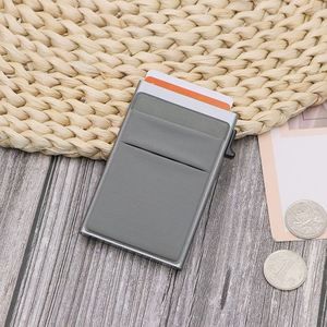 Customfashion Pop-Up <b>Metal</b> <b>Wallet</b> Men's Slim Minimalist Pouch Rfid Blocking Credit Holder Aluminum Id Card Case - Product Image 3