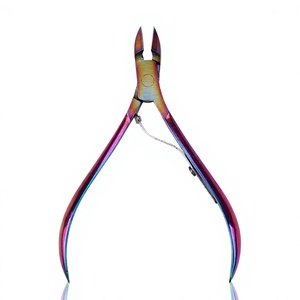 Rainbow Stainless Steel High Quality <b>Cuticle</b> Nail Nipper <b>Cutter</b> Trimmer Manicure Tool for Toenails and Fingernails - Product Image 1