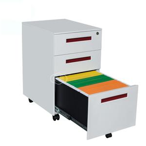 Armoire de classement de bureau en acier ignifuge gris clair ou noir, 3 tiroirs, pour le stockage hospitalier - Product Image 2