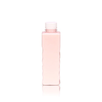 Botellas de Plástico PET Transparente Cuadradas de 300 ml de Alta Calidad para Envasar Bebidas de Soda, Jugo y Leche con Tapa de Rosca de PE