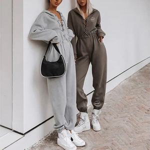 Di alta qualità all'ingrosso di <span class=keywords><strong>cotone</strong></span> 100 Sexy di lusso tutine da <span class=keywords><strong>donna</strong></span> sbuffo stampa Streetwear tinta unita costume intero - Product Image 6