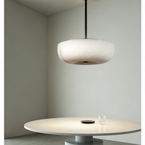 Lámpara de Techo de Alabastro Moderna, Redonda, con Base de Cobre y Pantalla de Mármol, para Hoteles y Villas de Lujo - Product Image 4