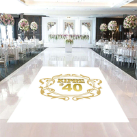 Autocollant en vinyle adhésif personnalisé pour piste de danse de mariage - Décoration de fond durable, résistante aux UV et imperméable