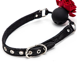 Juguetes de Bondage en Oferta, Mordaza para la Boca, Juguetes Sexuales para Mujer con Flor de Rosa, Mordazas de Silicona para Adultos, BDSM <span class=keywords><strong>Gay</strong></span>, Venta al por Mayor - Product Image 2