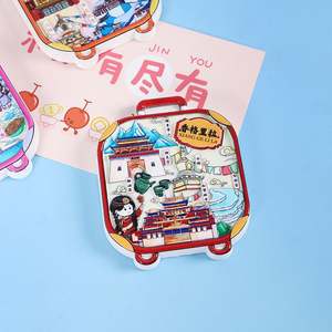 Maleta de Resina 3D Personalizada con Diseño de Ciudad, Estilo Creativo y Ecológico para Uso Doméstico y de Viaje, Impresión Personalizada - Product Image 4