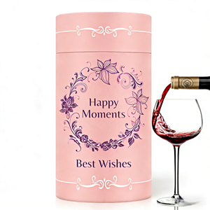 High-quality Cylinder <b>Box</b> for Wine Glass Storage Custom Logo Round Packaging Tube <b>Christmas</b> <b>gift</b> <b>box</b> Valentine's Day <b>gift</b> - Product Image 5