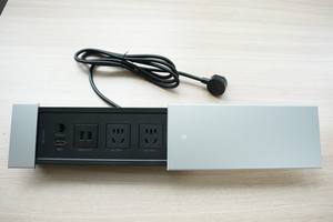 Regleta de Enchufes Deslizante Universal JOYE para Escritorio, con Cubierta Deslizante y USB, para Muebles de Oficina - Product Image 1