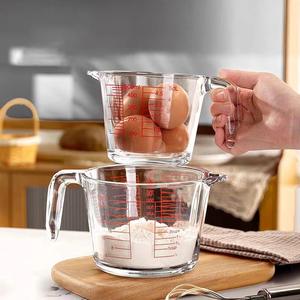 Измерительная чашка из высокотемпературного боросиликатного стекла, нагревательная чашка для микроволновой печи, прочный измерительный инструмент для молочных чашек - Product Image 5