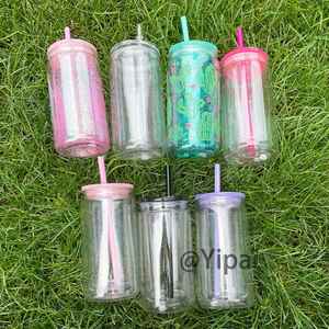 Gobelet isotherme à double paroi en plastique écologique de 12 oz/16 oz, type canette de soda ou de bière, avec trou pré-percé, idéal pour les cadeaux d'affaires - Product Image 2