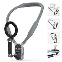 Support de téléphone magnétique en silicone pour le cou, support de téléphone portable à porter autour du cou pour vlog POV, mains libres, pour l'enregistrement vidéo et la diffusion en direct