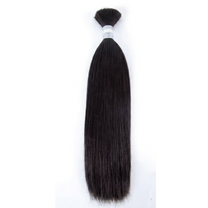 Extensiones de Cabello Humano Liso Largo, Colores Natural Negro, Marrón y Rubio, 100% Sin Procesar, Doble Trama, Base de Seda, Cabello Liso Largo - Product Image 1