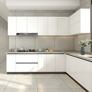 Phong cách hiện đại tích hợp tủ bếp tùy chỉnh đảo đơn vị tường dễ dàng cài đặt đổi mới-sẵn sàng căn hộ <span class=keywords><strong>MDF</strong></span> không gỉ - Product Image 5