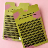 160 pièces de cils en grappe de style Sprik, vente en gros, longueur mixte, logo personnalisé, marque privée, faux cils pour le marché russe avec colle