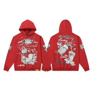Sweat-shirts à capuche tendance en coton épais « THAT'S A AWFUL LOT OF COUGH SYRUP », sweats à capuche surdimensionnés personnalisés pour hommes - Product Image 6