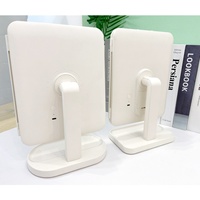 Miroir de Maquillage LED Intelligent avec Éclairage, pour Chambre à Coucher, Coque Lumineuse à Trois Volets, Miroir de Beauté de Table Dépoli