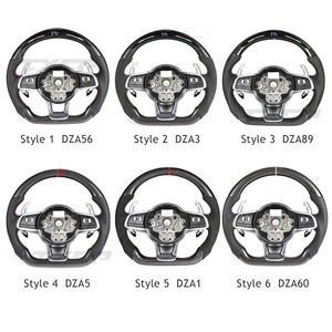 Volant en cuir intégral compatible avec Volkswagen Polo <span class=keywords><strong>gti</strong></span> Scirocco Jetta Passat GTS GTE GLI R-Line <span class=keywords><strong>Golf</strong></span> 6 Mk4 Mk5 Mk7 GTD CC Polo - Product Image 5