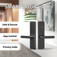 Serrure Intelligente à Entrée Sans Clé, Empreinte Digitale, Carte RFID, Code PIN, Verrouillage Automatique, Installation Facile pour Maison, Appartement, Condominium, Contrôlée par Application Cloud