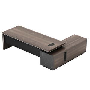 Escritorio de Oficina Moderno de Lujo, Tablero MDF de Alta Gama, Escritorio Ejecutivo, Muebles para el Hogar en Forma de L, Diseño de Fábrica - Product Image 5