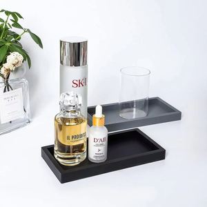 Silicone Storage <b>Tray</b> Bathroom Kitchen Cosmetic Organizer Marble Pattern <b>Perfume</b> Skincare Vanity <b>Tray</b> for Home Decor - Product Image 2