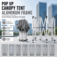Tente pliante d'extérieur imperméable 10x10ft pour événements promotionnels et publicitaires