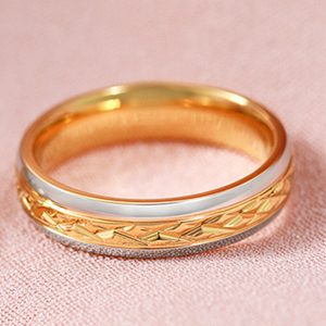Großhandel Grenzüberschreitende Lieferung von 5-7mm Muster-Titanlegierungsringen Reine Titanringe Heimdekoration Herren-Exportprodukte - Product Image 2