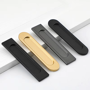 Aluminum Furniture Hidden Recessed Flush <b>Pulls</b> <b>Handle</b> Wardrobe Cabinet <b>Door</b> Embedded Hidden <b>Handle</b> for Kitchen & Dresser Use - Product Image 2