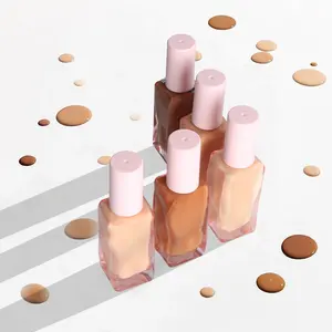 Private Label Low MOQ Mineral With SPF Waterproof Vegan Full Coverage Ladies Cosmetics Foundation