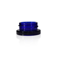 Pot rond bleu personnalisable et durable avec bouchon ABS pour échantillons de soins des lèvres bio et écologiques