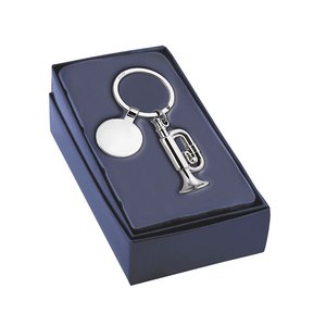 Llavero de Metal con Logotipo Personalizado, Trompeta con Token, Accesorio Metálico Único - Product Image 2