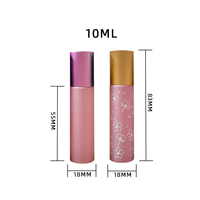 Bouteille de parfum en verre rouleau coloré en gros emballage de logo personnalisé CN;GUA rouleau sur bouteille de verre sérigraphie cosmétique 10ml