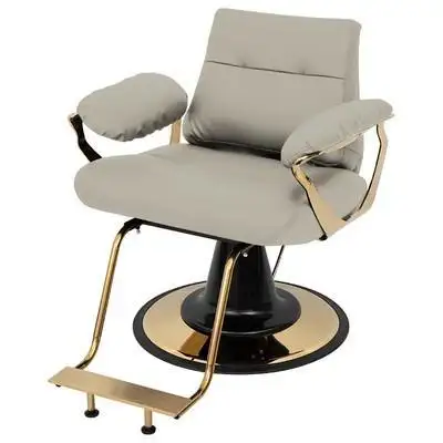 美容サロン家具安いゴールドサロン理髪椅子金属リクライニング女性ヘアスタイリングチェア