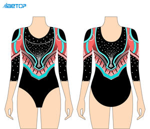 <span class=keywords><strong>Justaucorps</strong></span> de gymnastique de compétition pour artiste, design complexe, <span class=keywords><strong>magnifique</strong></span>, manches longues, strass, vêtements de danse - Product Image 5