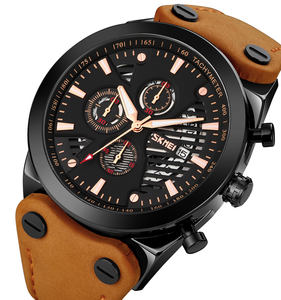 SKMEI9282メンズクォーツウォッチレザーストラップスモールスリーニードル防水ウォッチ - Product Image 3