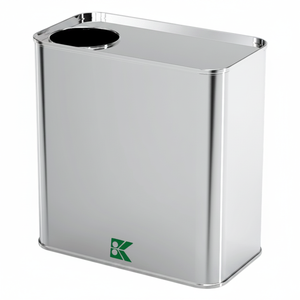 Boîte en fer blanc rectangulaire Kontensan L346 de 1,5 L pour tahini et molasses de raisin, conteneur métallique 85 x 158 mm x H115 mm - Product Image 2
