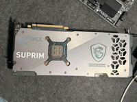 Carte graphique de bureau GeForce RTX 3090Ti SUPRIM X d'occasion, 24 Go GDDR6, ventilateur, fréquence de cœur 1560 MHz / sorties DVI
