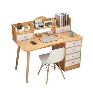 Groothandel Eenvoudig Ontwerp Kantoor Studie Tafel Bureau Computer Melamine Houten Pc Home Office Tafel Computer Bureau Met Lade