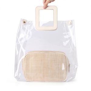 Z &amp; M Cina Merci 2 sacchetti in 1 Trasparente Tote Bag in Paglia per le Signore - Product Image 4